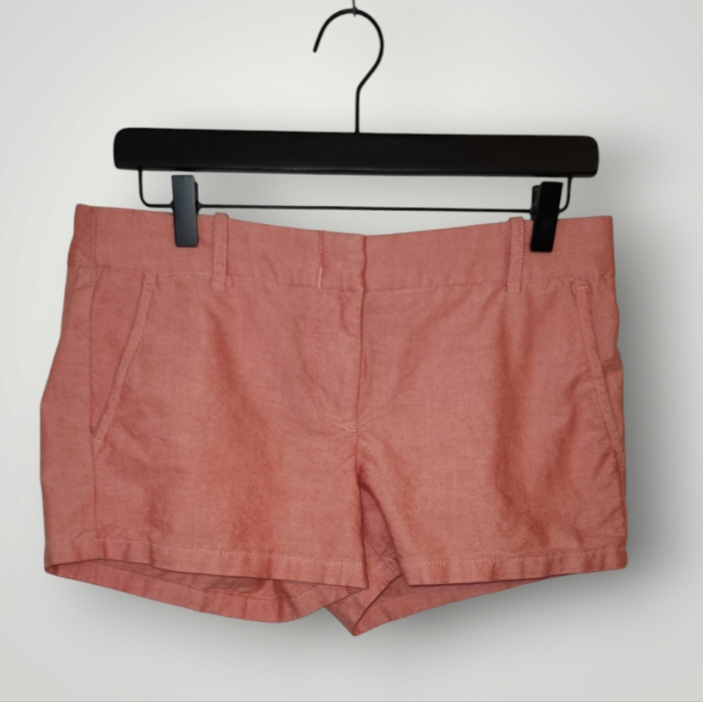 J. Crew Coral Pink Linen Blend Shorts